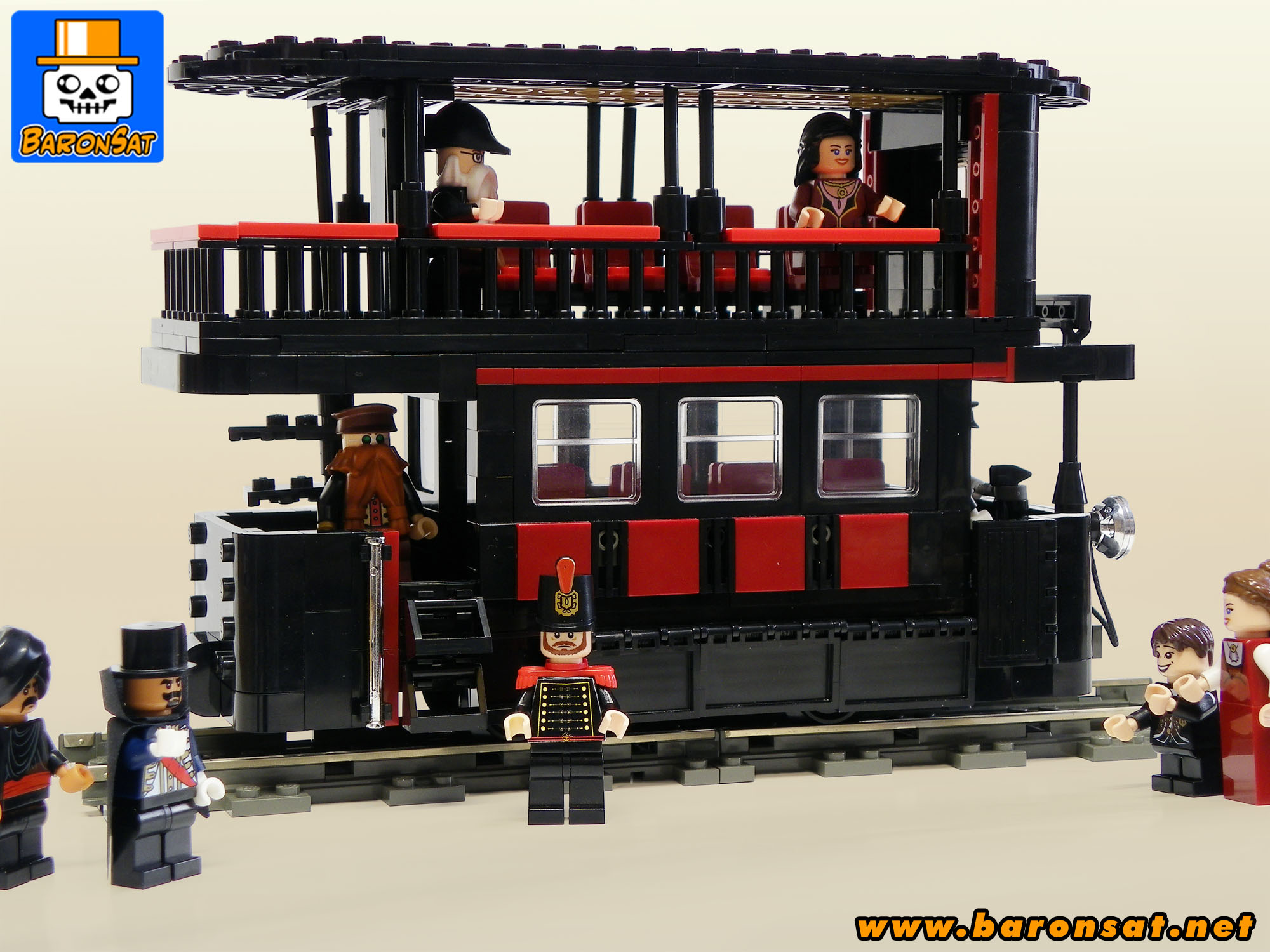 Steampunk Double Deck Tramway Lego moc